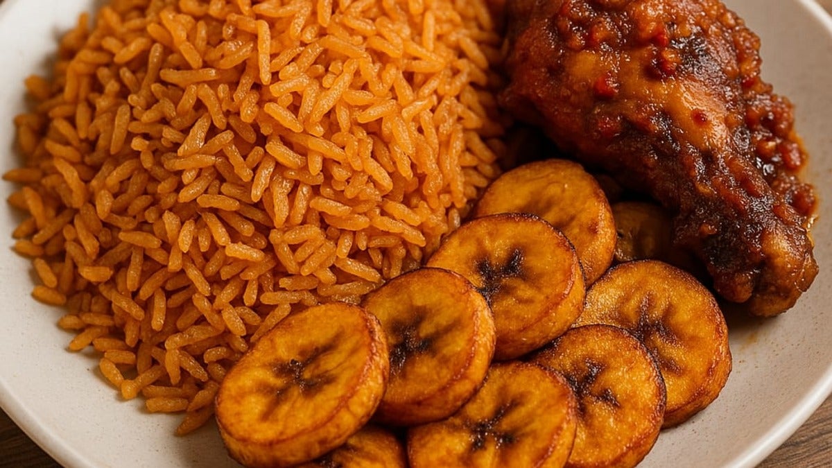 Jollof rice with beef