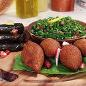 Combo Kibbeh And Meat Grape Leaves