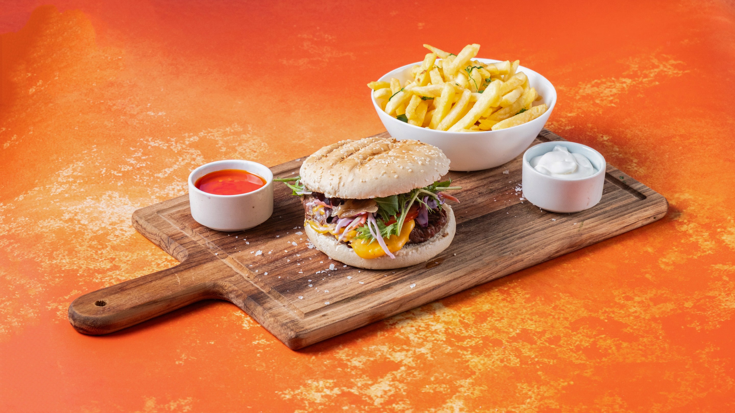 Steak Burger  with Fries