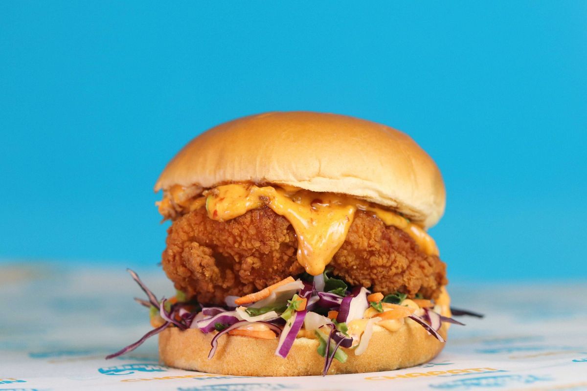 Korean Hot Honey Chicken Burger