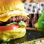 Burger With Eggs Sandwich