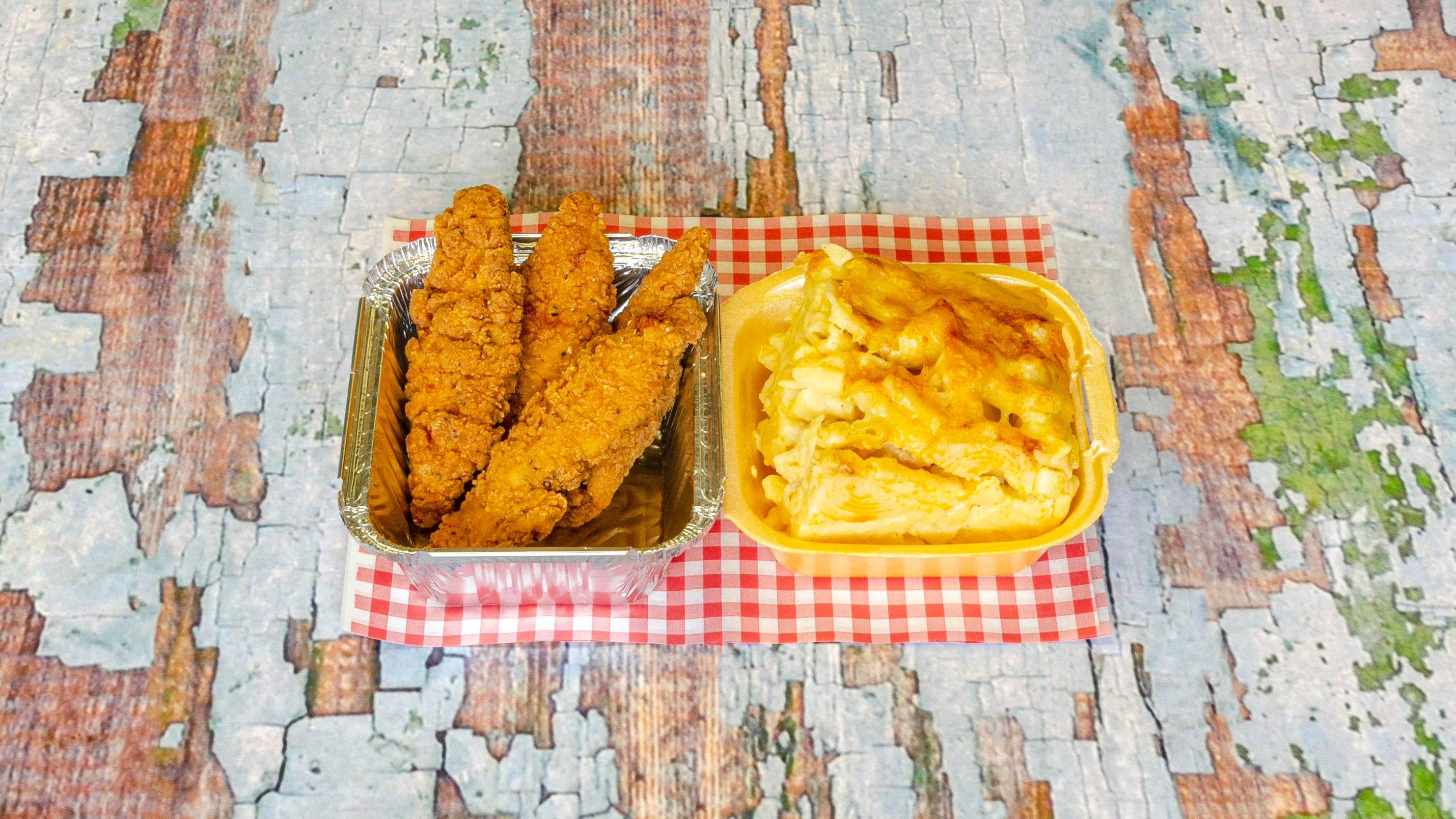 Southern Fry Chicken Mac and Cheese