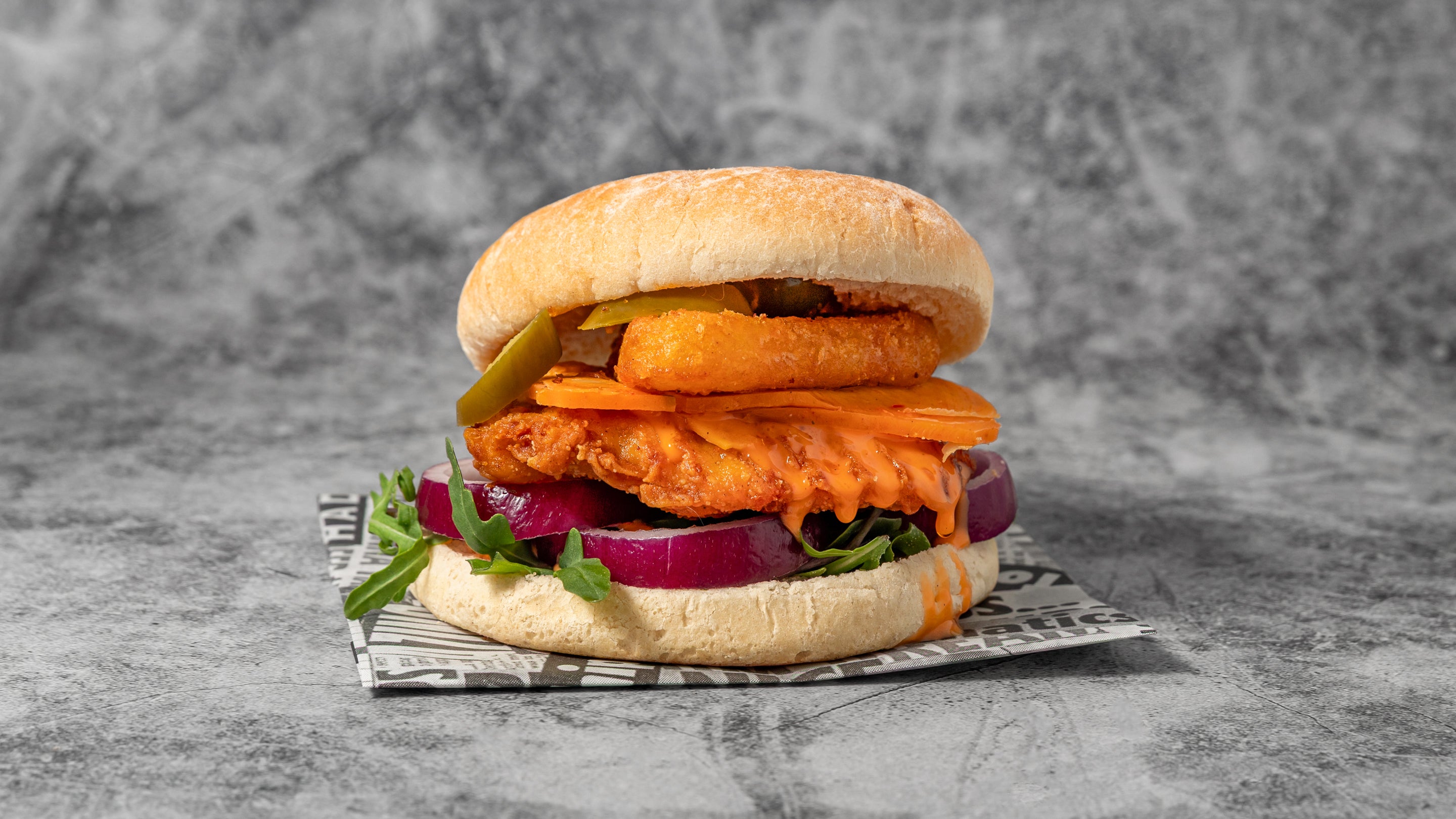 Steve's lava chicken burger