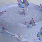 purple buterfly cake