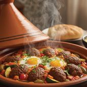 KAFTA TAGINE WITH MINCED BEEF & EGGS