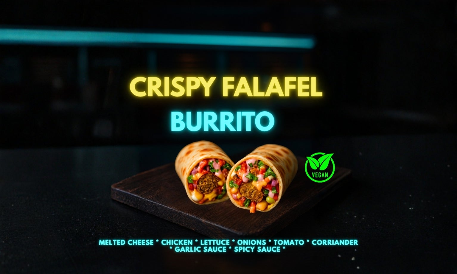 Vegan crispy Falafel wrap