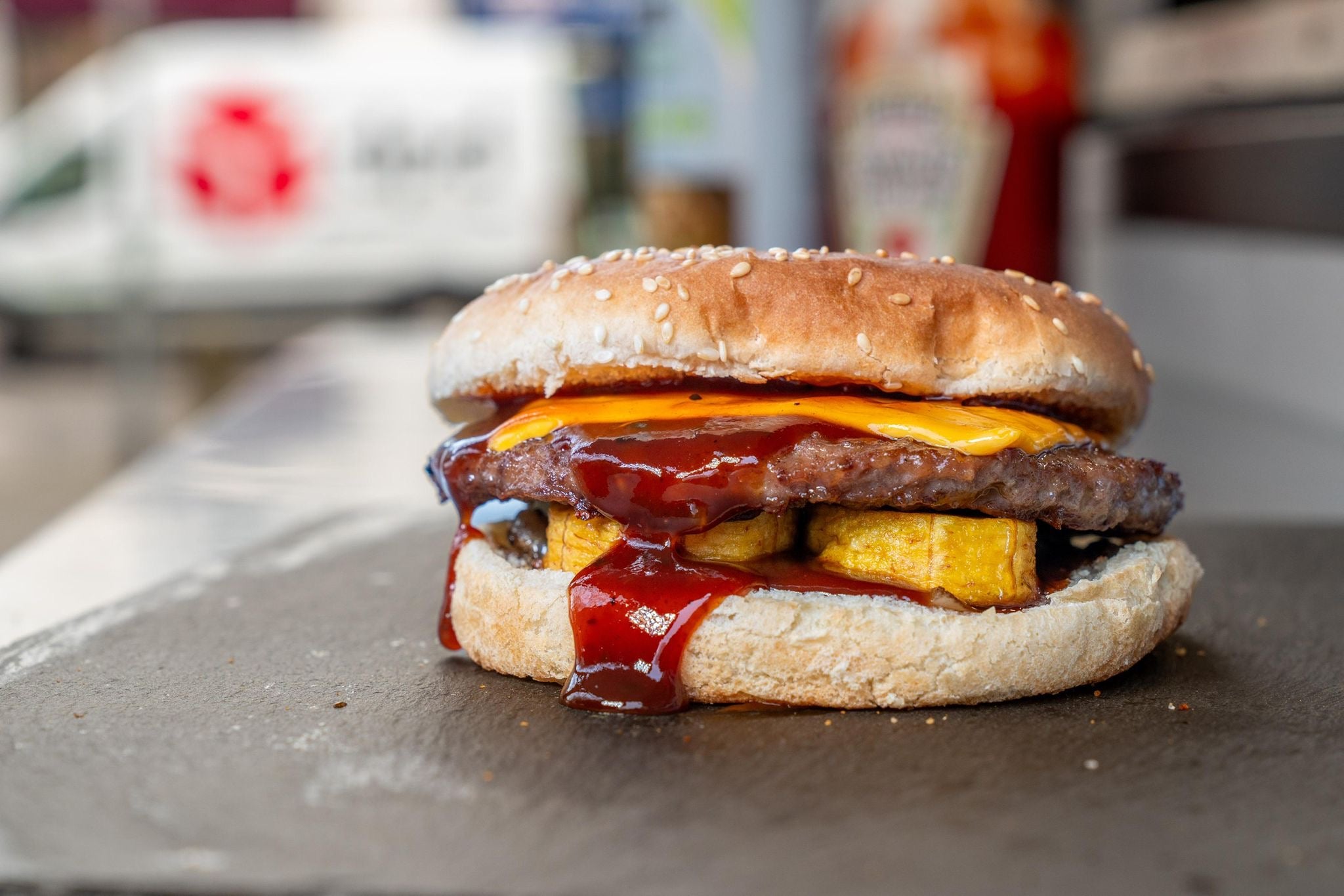 BBQ Jerk Cheeseburger