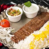 Steak Kebab With Rice