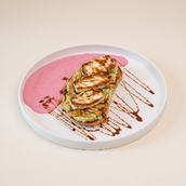 Avocado Toast With Grilled Halloumi