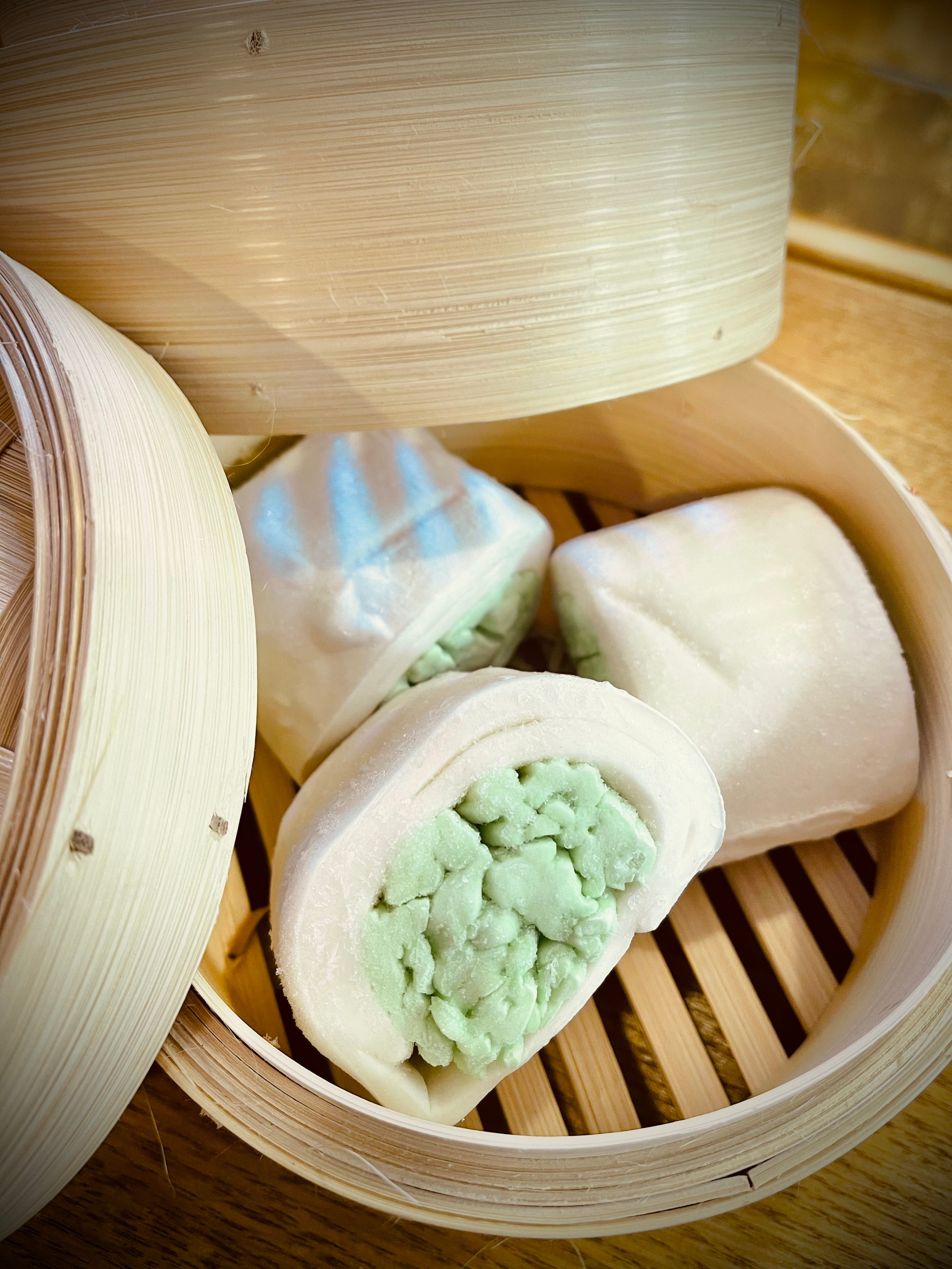 Pandan Silver Thread Bun X3 斑蘭银丝卷