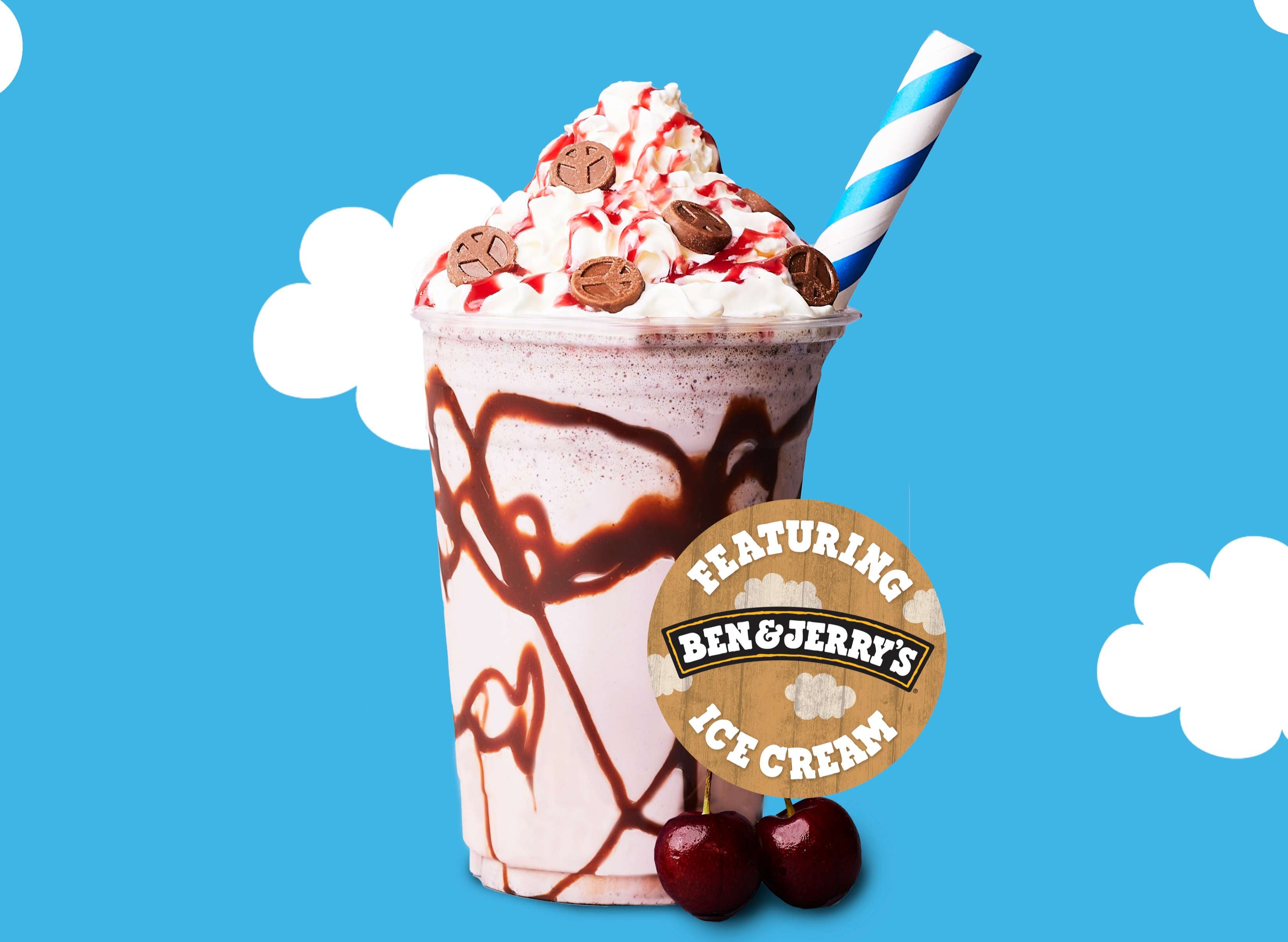 Cherry Garcia & Chocolate Fudge Brownie Shake
