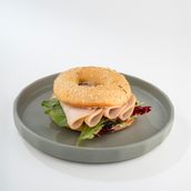 Turkey Ham Bagel Sandwich 