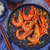 Prawns Teppan with Rice