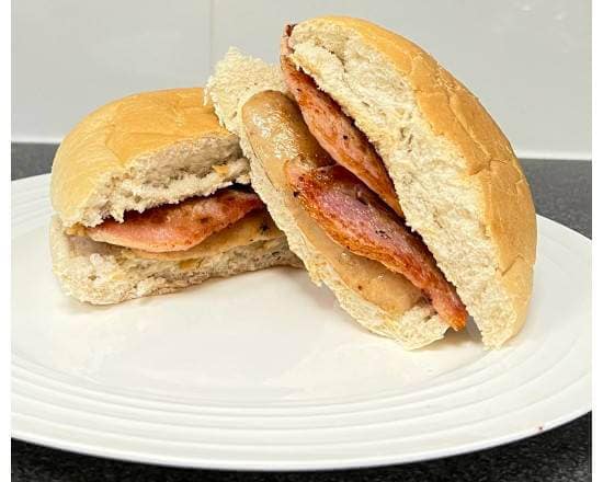 Bacon & Sausage Butty