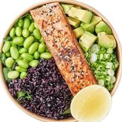 Chef's Teriyaki-Glazed Salmon With Black Rice Bowl
