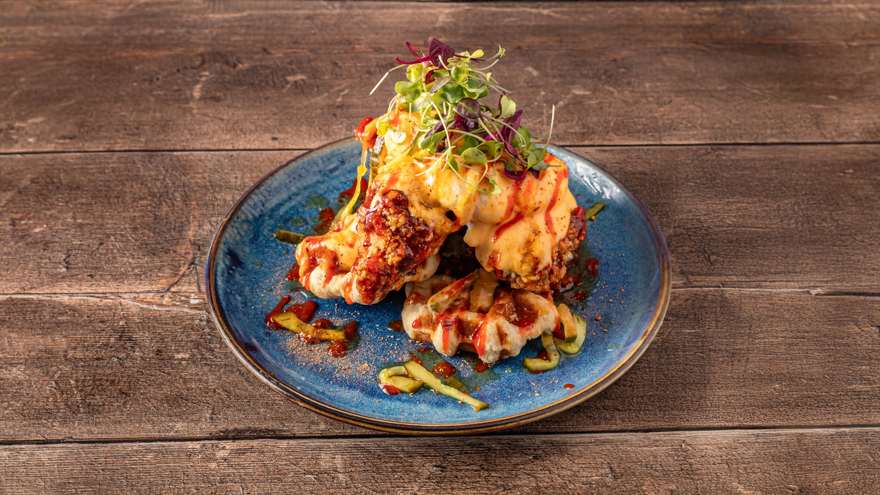 Chicken Waffle Benedict