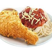 Spaghetti with 2 Fried chicken