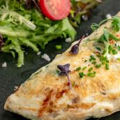 Super Healthy Egg White Omelet And Mixed Cherry Tomato Salad, Chives