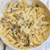 Alfredo Mushroom Fusilli Pasta