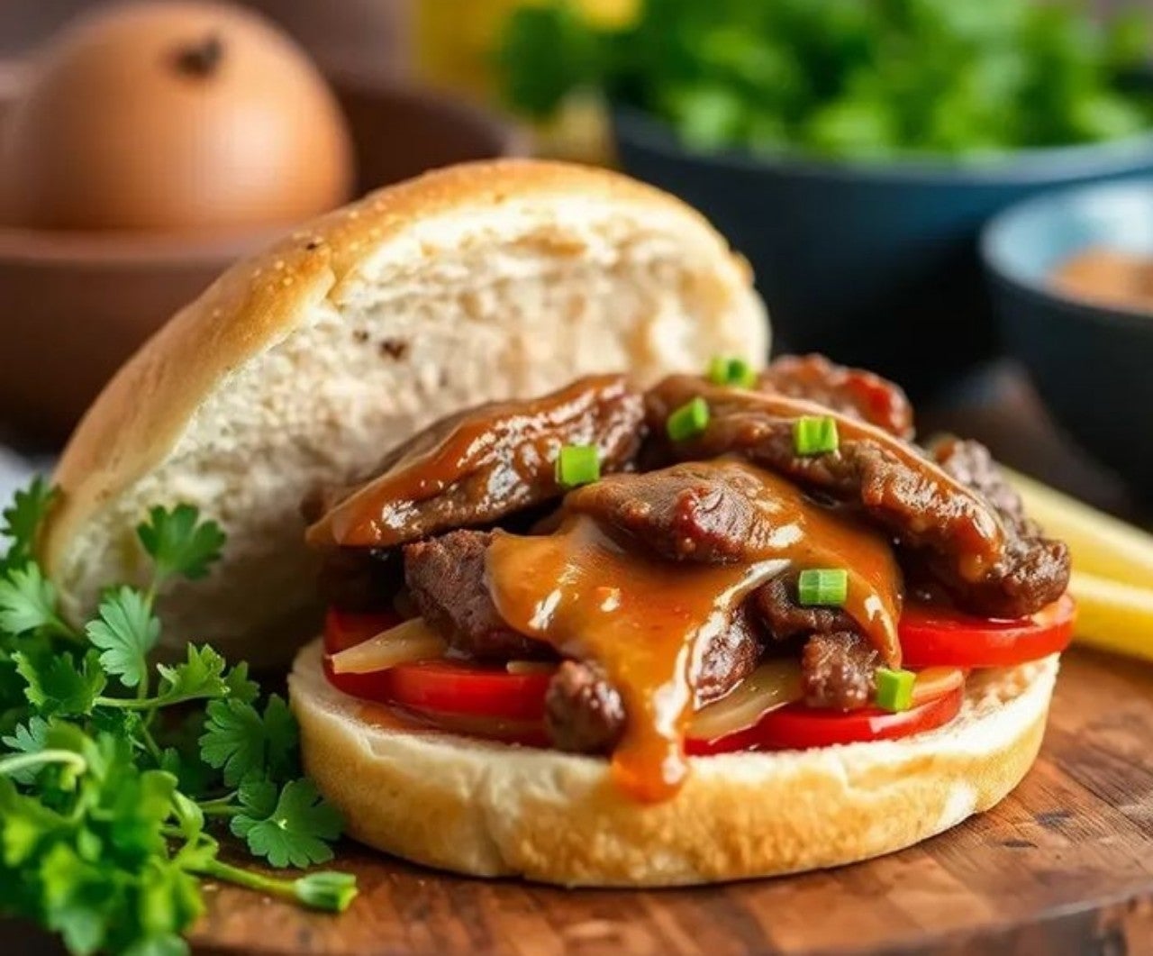 Lamb doner burger