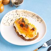 truffle smoke salmon toast