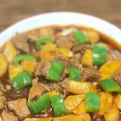Braised Beef Tendon With Potato In Oyster Sauce