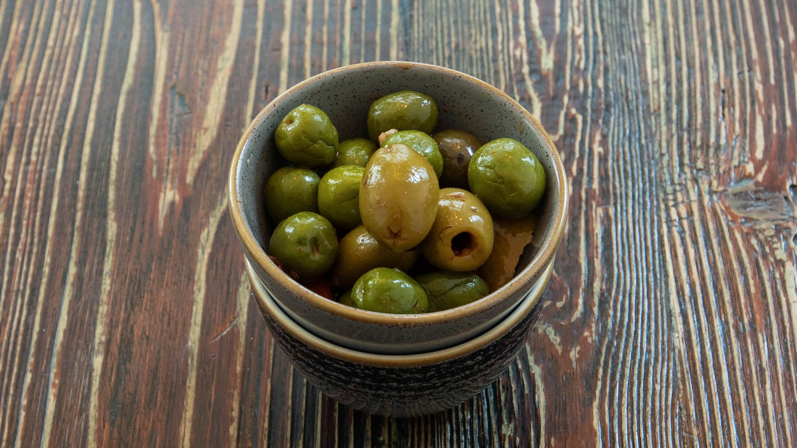 Mixed marinated olives