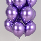 Chromed Purple Balloons 15 Pcs