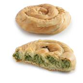Crinkly Spiral Pie With Spinach And Cheese