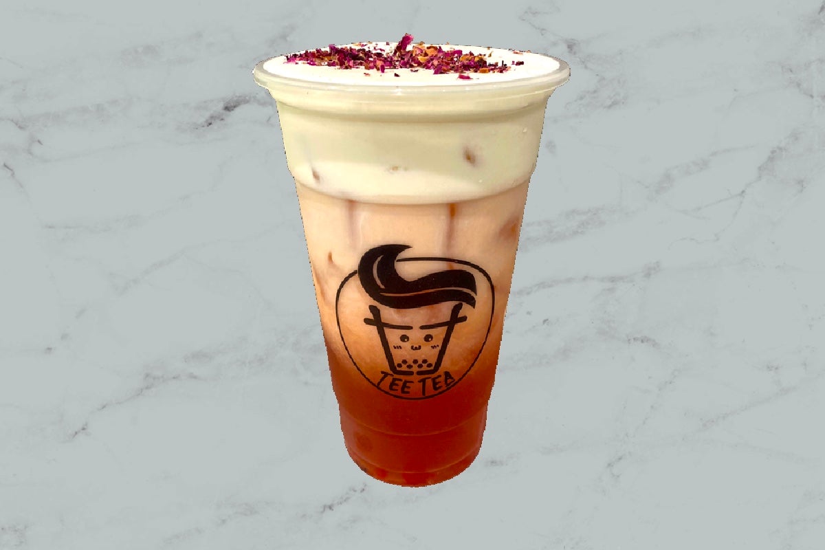 Rose Tea With Cheese Foam