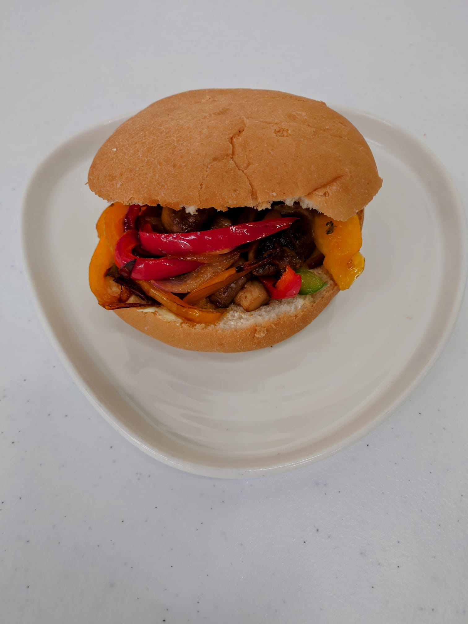 Barm & Stir Fry Mushroom and Peppers