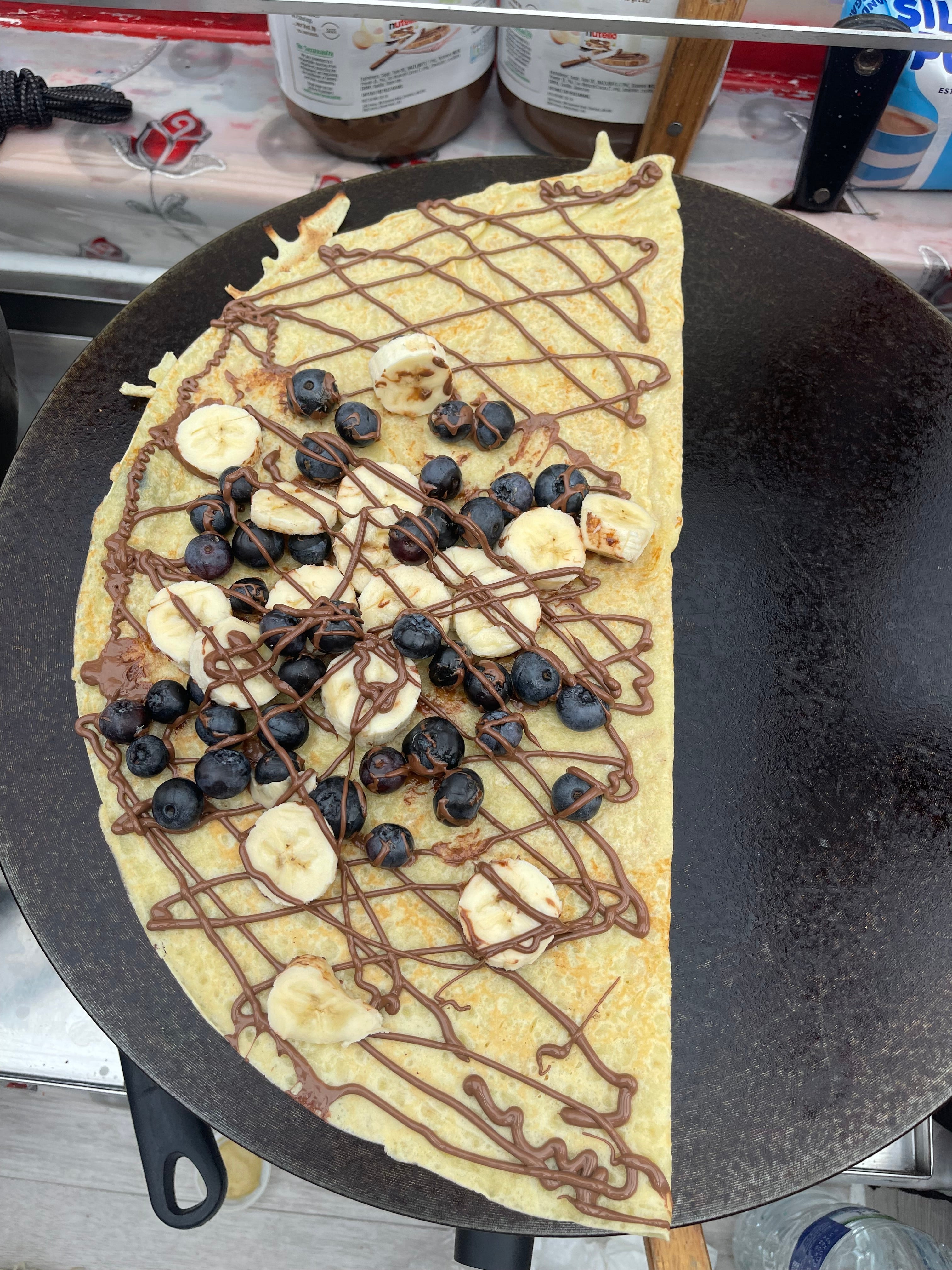 Blueberries, bananas Crepe