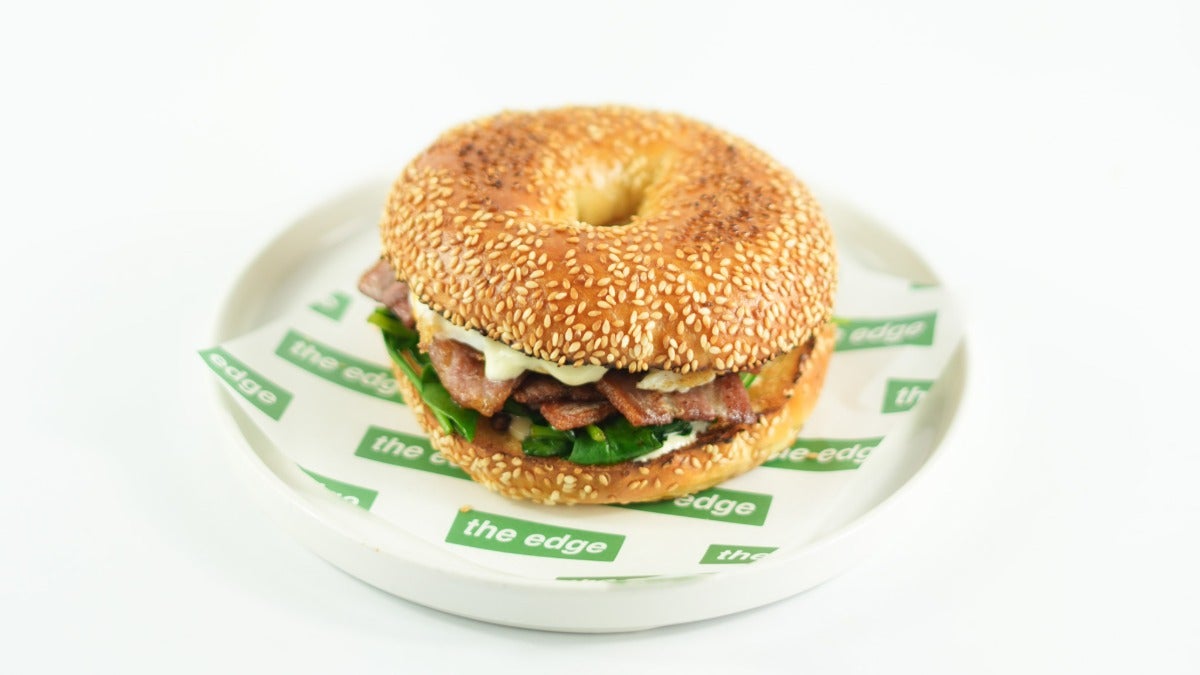 Bacon & 'Edge' Bagel