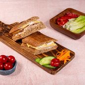 Cheesy Egg And Turkey Sandwich