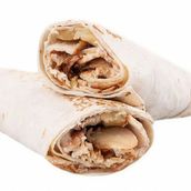Shawarma sandwich with Lebanon bread 