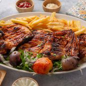 Whole Chicken Grilled On Charcoal