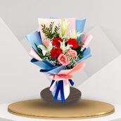 Mix Flower With Cornish And Red Roses