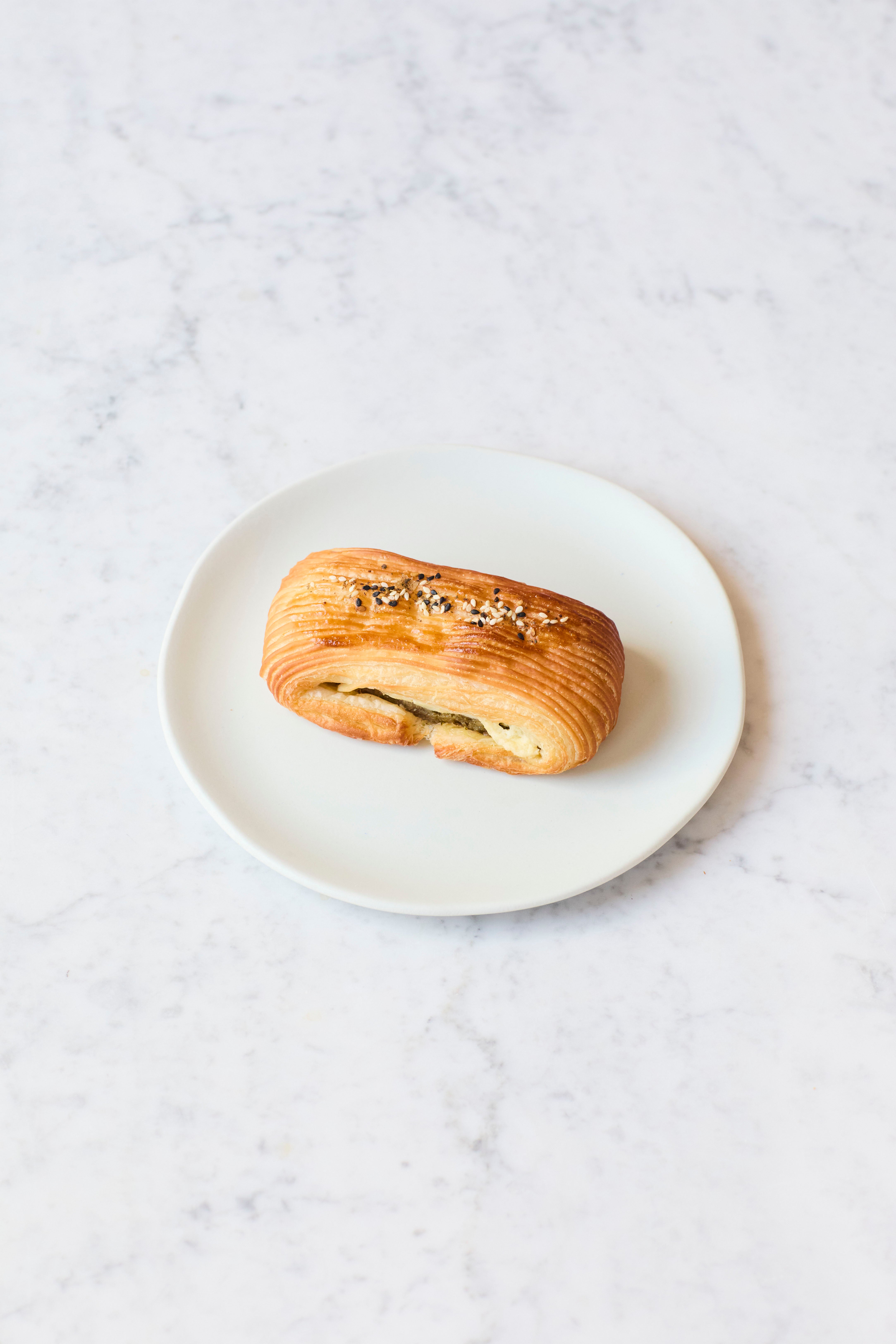 Leek and feta danish