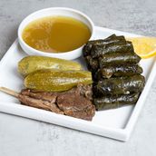 Zucchini And Vine Leaves With Meat Ribs