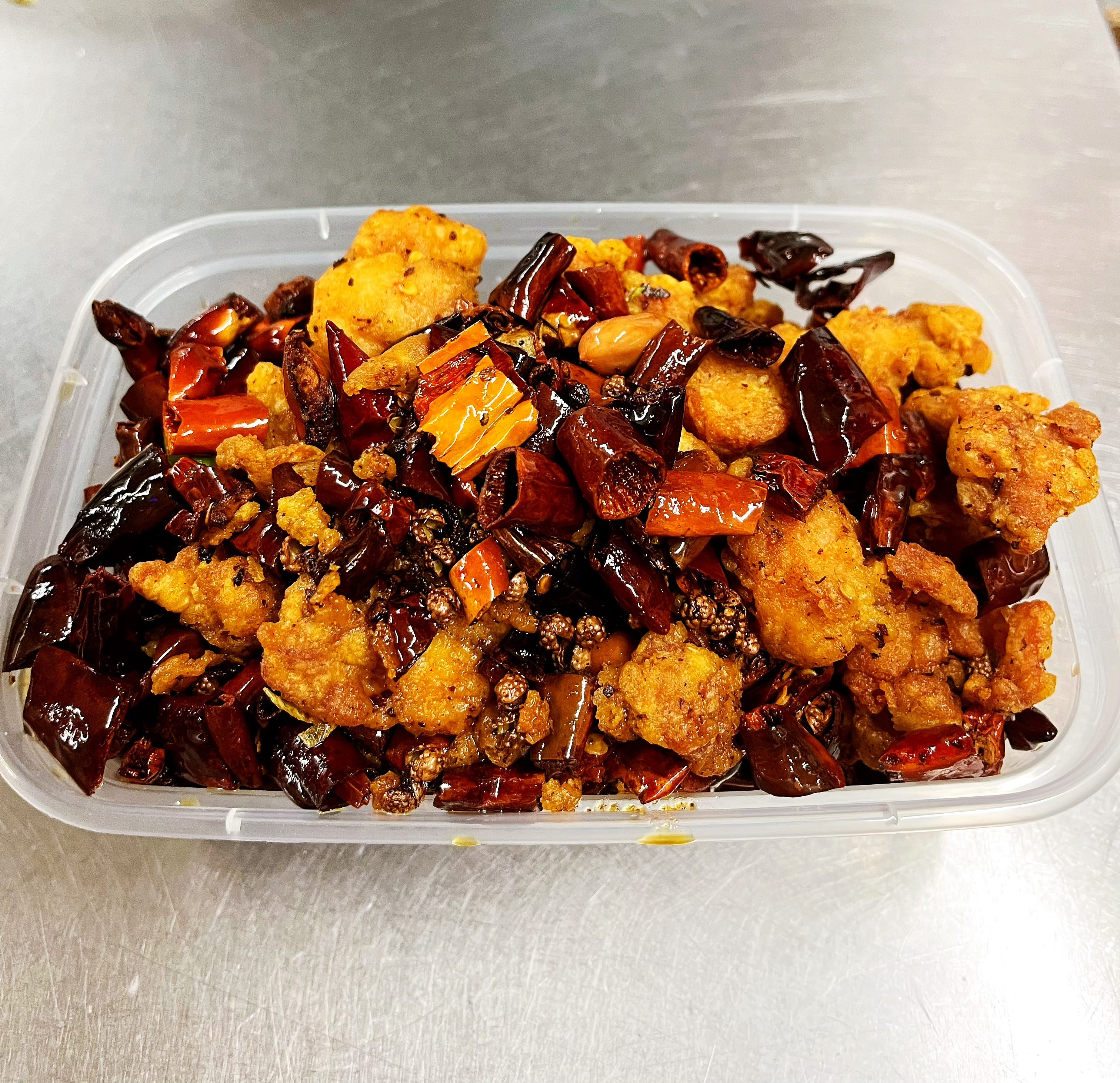 162.歌乐⼭辣⼦鸡Deep Fried Chicken With Dry Chili (Spicy Level 2)
