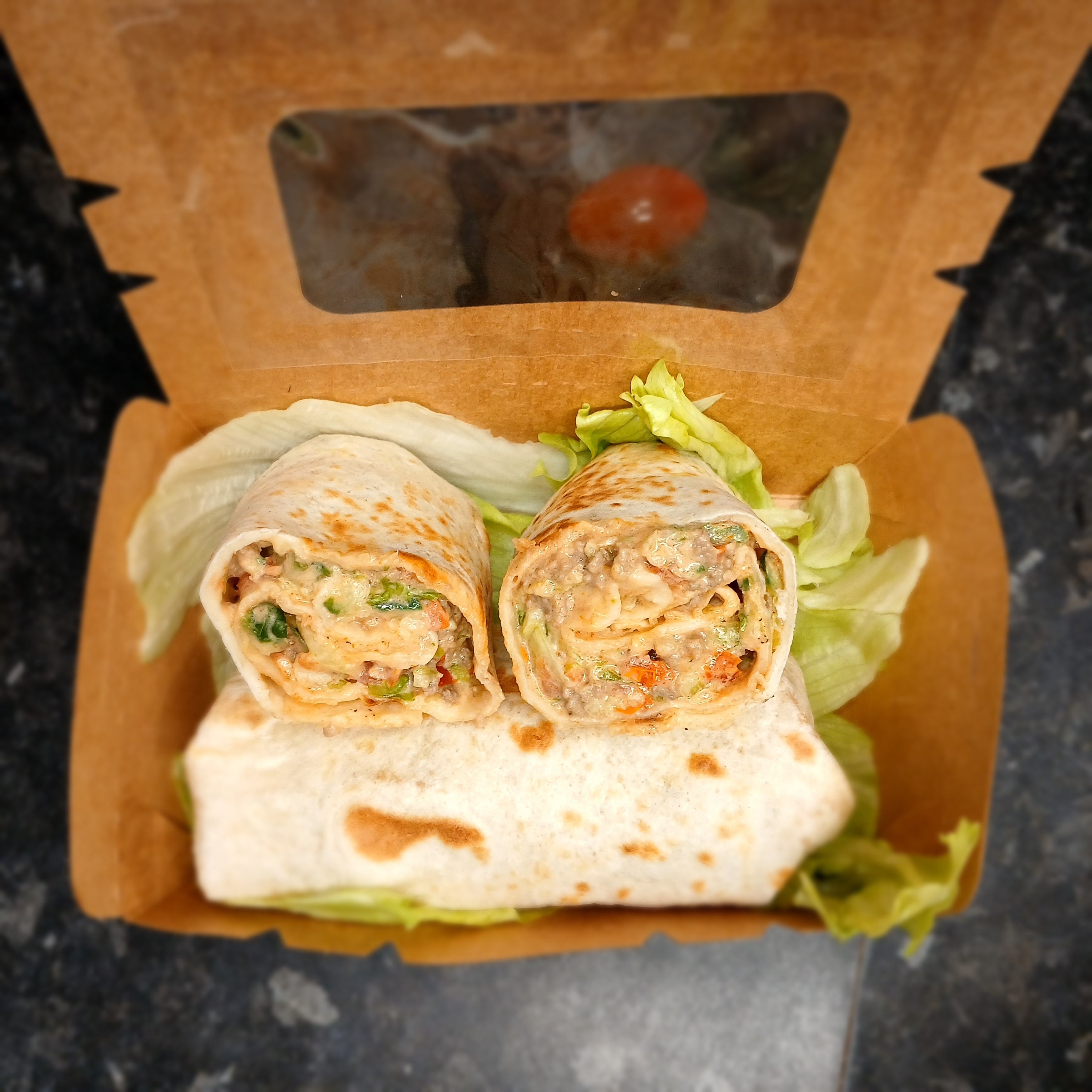 Minced beef wrap