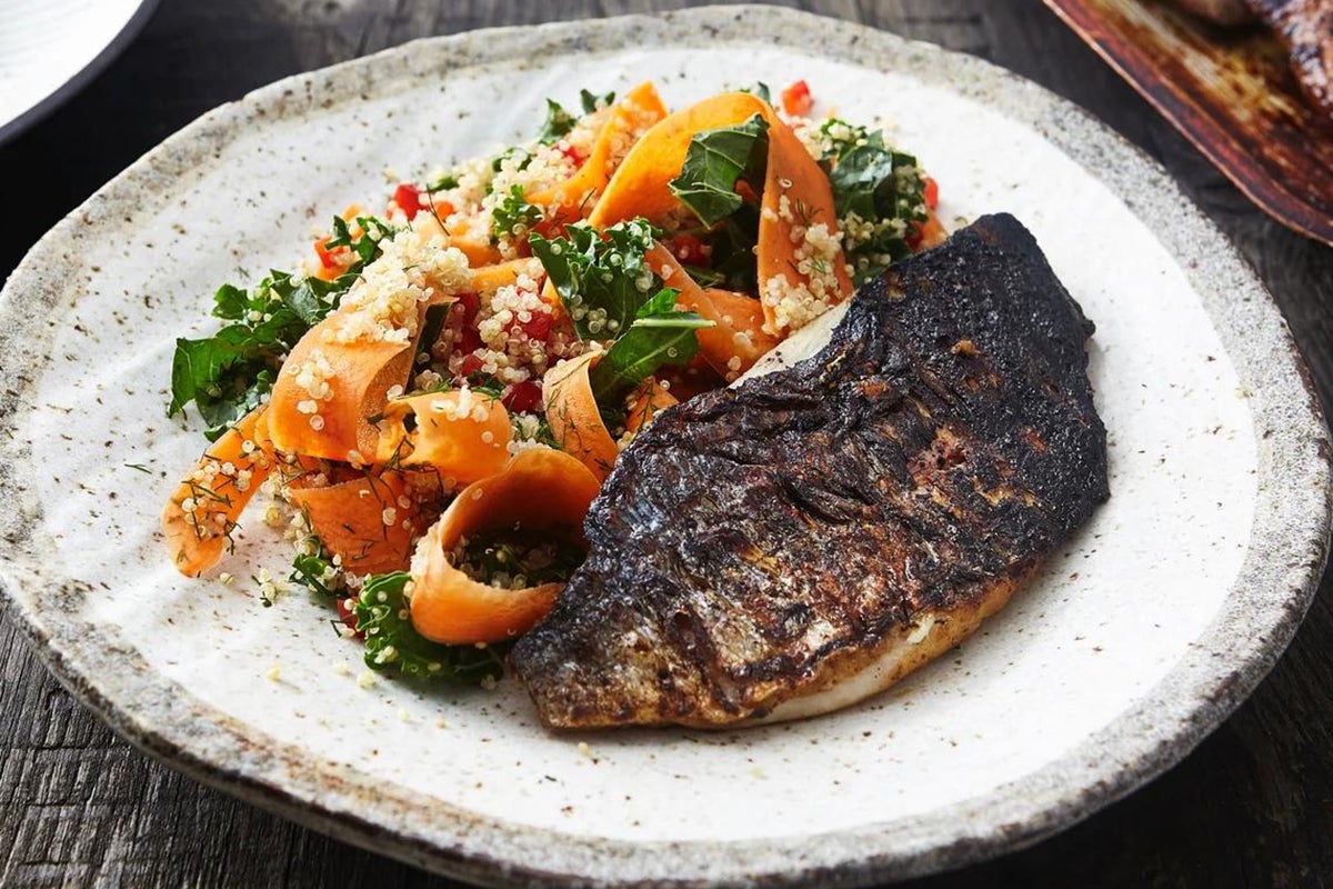 Blackened Sea Bream with Quinoa Salad