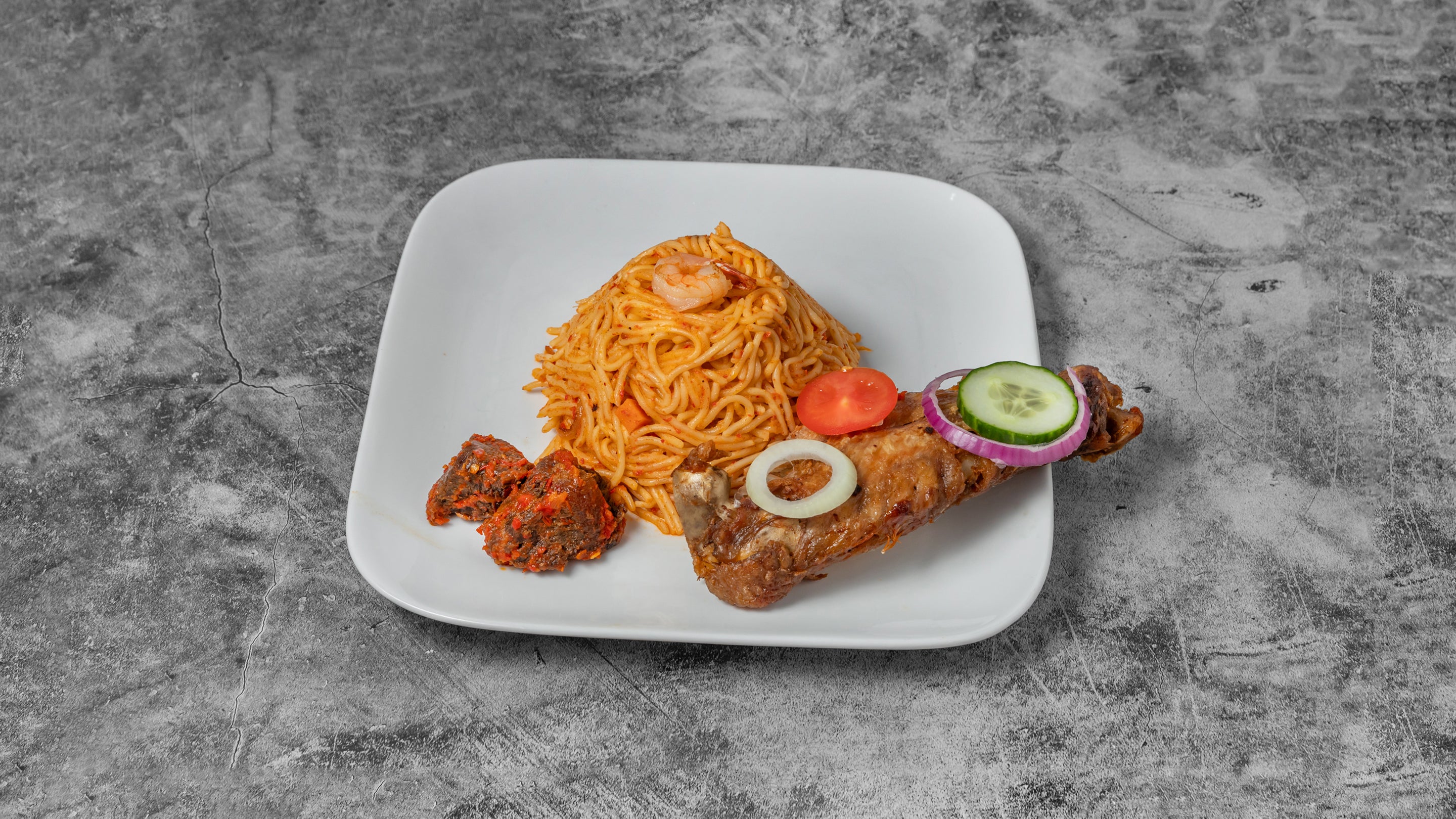 Suya spaghetti