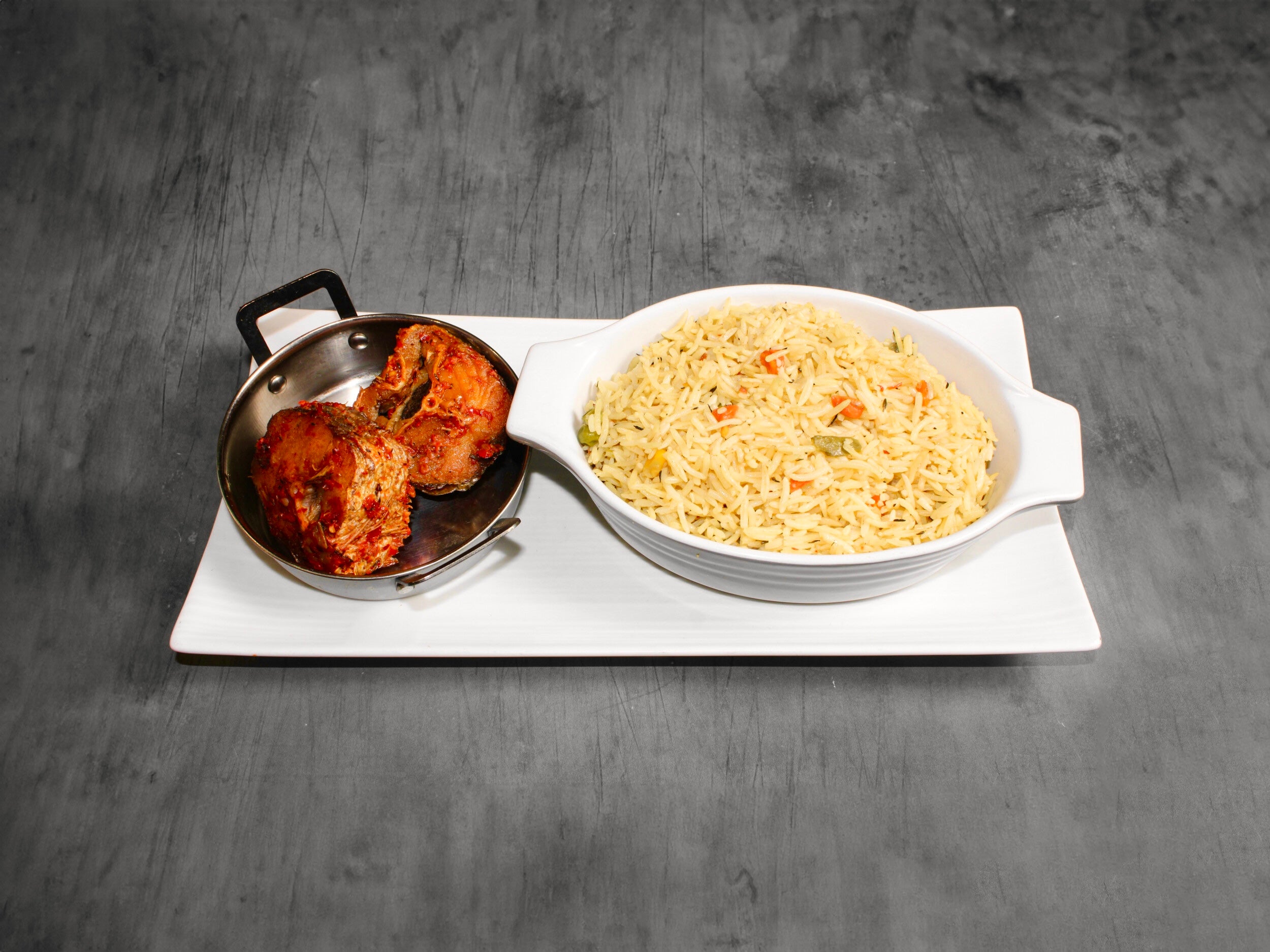 Fried rice with Hake Fish (2)