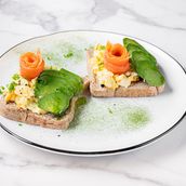 Scrambled Eggs And Smoked Salmon On Toast
