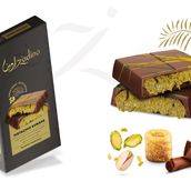 Date Sweetened Pistachio Cream Kunafa Chocolate Bar