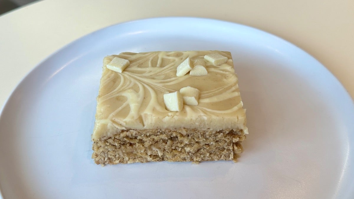 Ginger White Chocolate Oat Slice