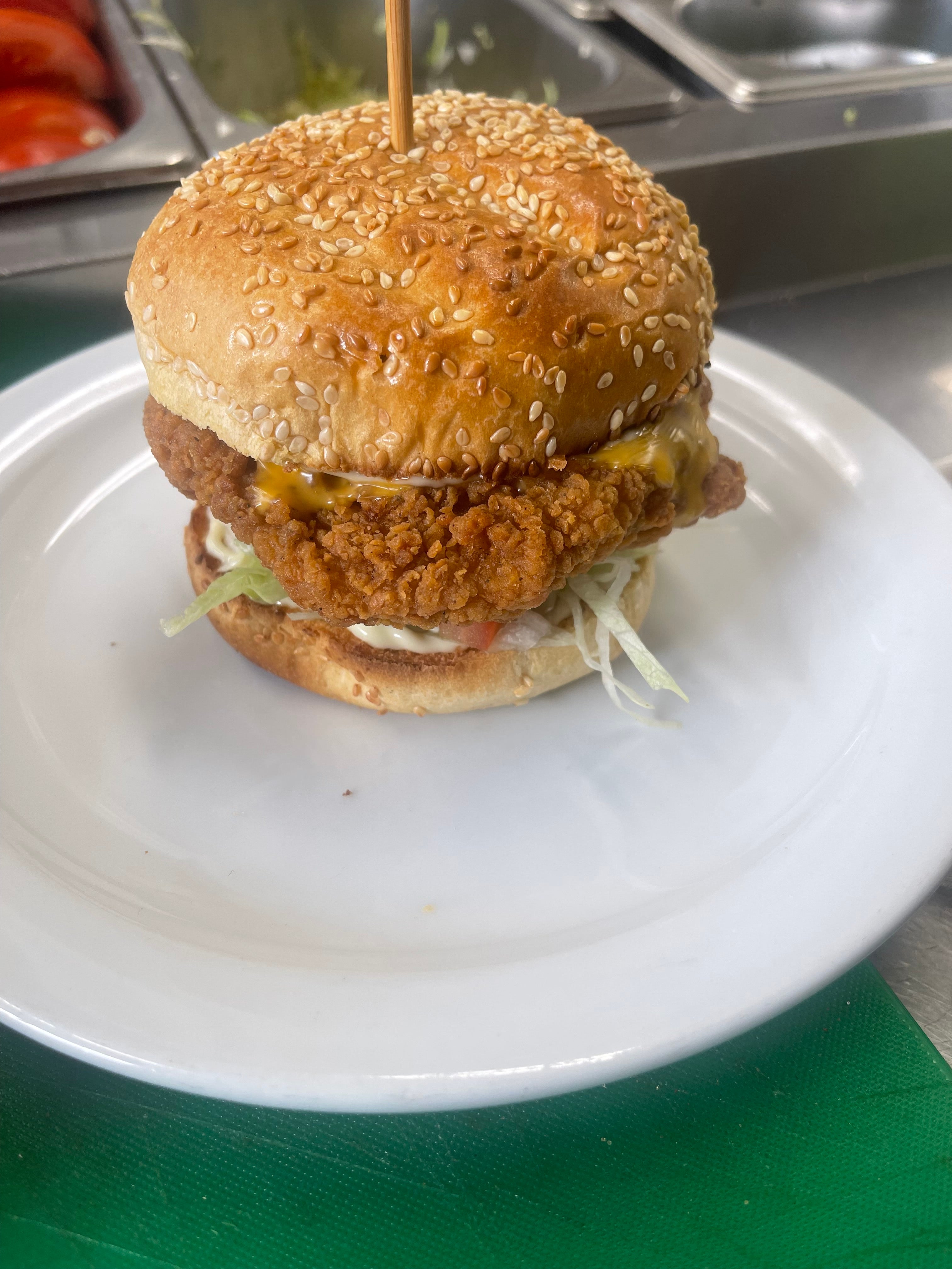 Premium chicken burger