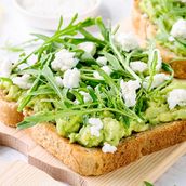 Rocket Goat Cheese Avocado Toast