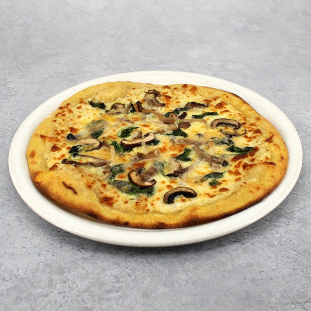 THREE CHEESE AND MUSHROOM PIZZA *